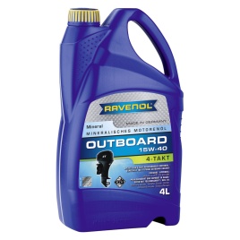 Моторное масло для 4-T лод.моторов RAVENOL Outboardoel 4T SAE 15W-40 (4л)