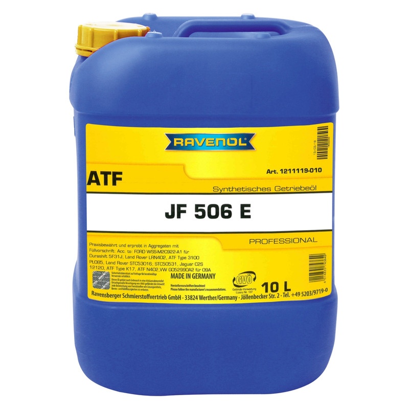 Трансмиссионное масло RAVENOL ATF JF506E (10л) фото 1