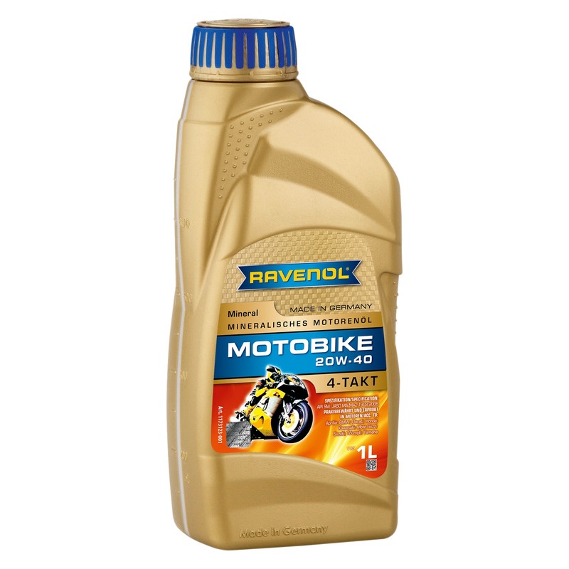 Моторное масло RAVENOL Motobike 4-T Mineral SAE 20W-40 (1л) фото 1