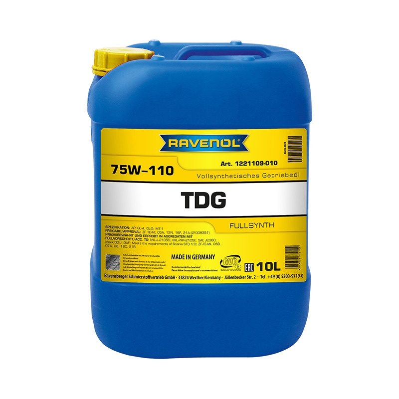 Трансмиссионное масло RAVENOL TDG SAE 75W-110 (10л) фото 1