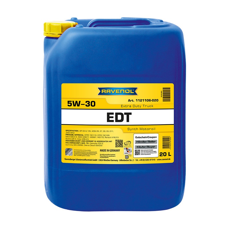 Моторное масло RAVENOL EDT Extra Duty Truck SAE 5W-30 (20л) фото 1