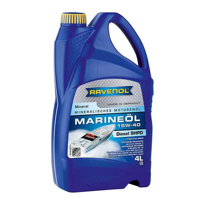 Моторное масло RAVENOL Marineoil Diesel SHPD SAE 15W-40 (4л) фото 1