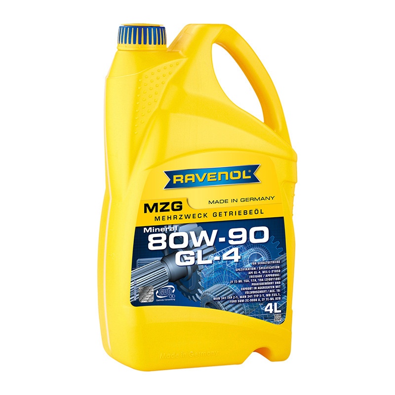 Трансмиссионное масло RAVENOL Getriebeoel MZG SAE 80W-90 GL-4 (4л) фото 1