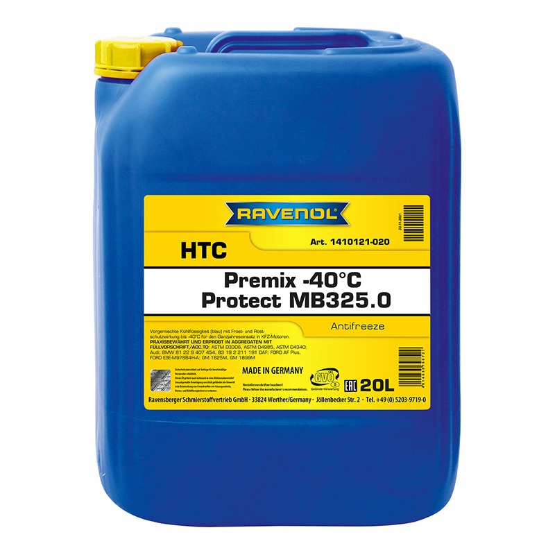 Антифриз готовый RAVENOL HTC Premix -40°C Protect MB325.0 (20л) фото 1