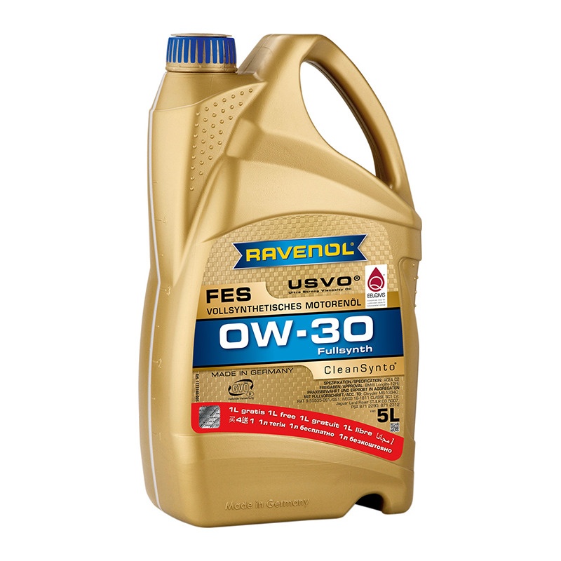 Моторное масло RAVENOL FES SAE 0W-30 (5л) 4+1 акция фото 1