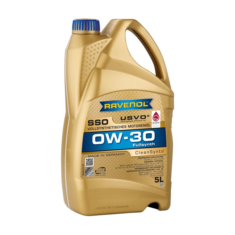 Моторное масло RAVENOL SSO SAE 0W-30 (5л) фото 1