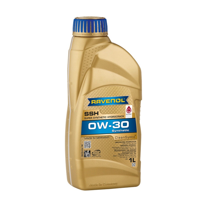 Моторное масло RAVENOL Super Synthetic Hydrocrack SSH SAE 0W-30 (1л) фото 1
