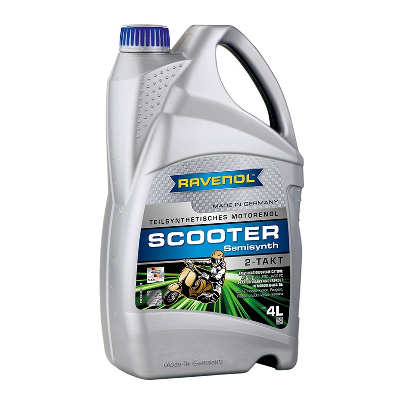 Моторное масло для 2-Такт скутеров RAVENOL Scooter 2-Takt Teilsynth (4л) фото 1
