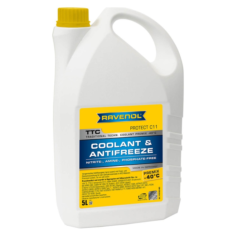 Антифриз готовый RAVENOL TTC Premix -40°C Protect C11 (5л) фото 1