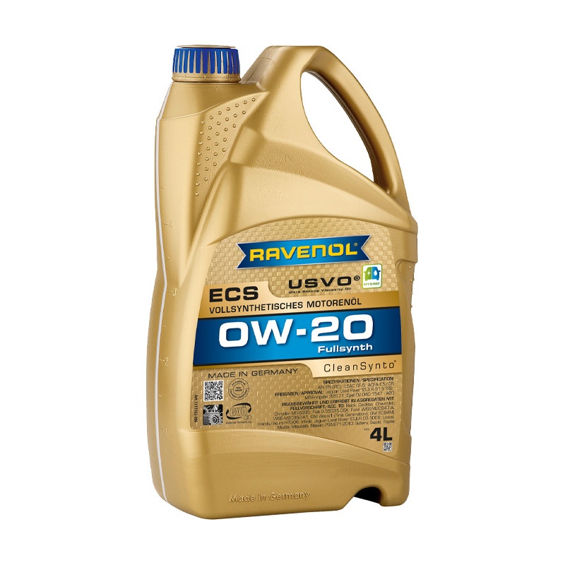 Моторное масло RAVENOL ECS EcoSynth SAE 0W-20 (4л) фото 1