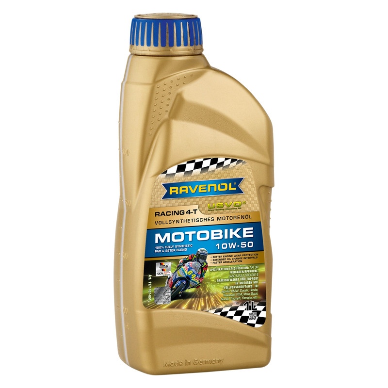 Моторное масло RAVENOL Racing 4-T Motobike SAE 10W-50 (1л) фото 1