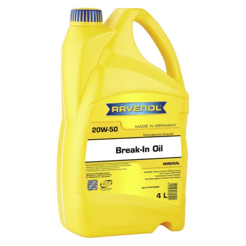 Обкаточное масло RAVENOL Break-In Oil SAE 20W-50 (4л) фото 1