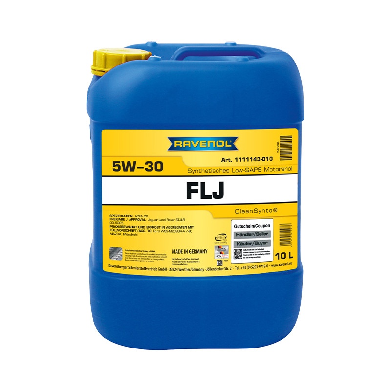 Моторное масло RAVENOL FLJ SAE 5W-30 (10л) фото 1