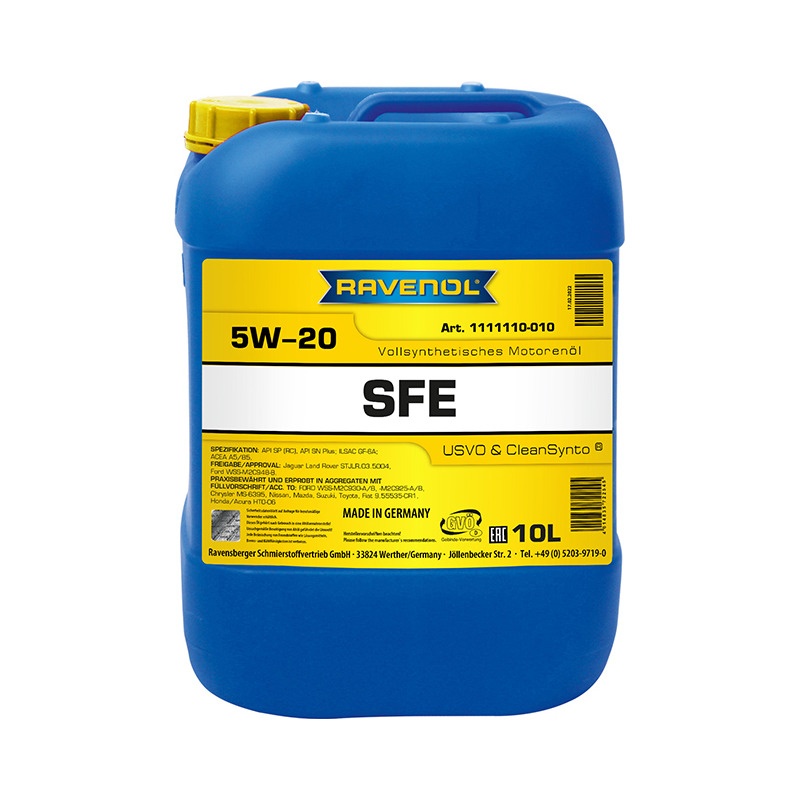Моторное масло RAVENOL Super Fuel Economy SFE SAE 5W-20 (10л) фото 1