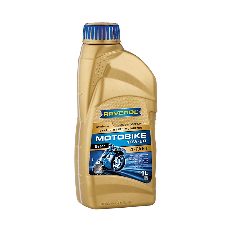 Моторное масло RAVENOL Motobike 4-T Ester SAE 10W-60 (1л) фото 1