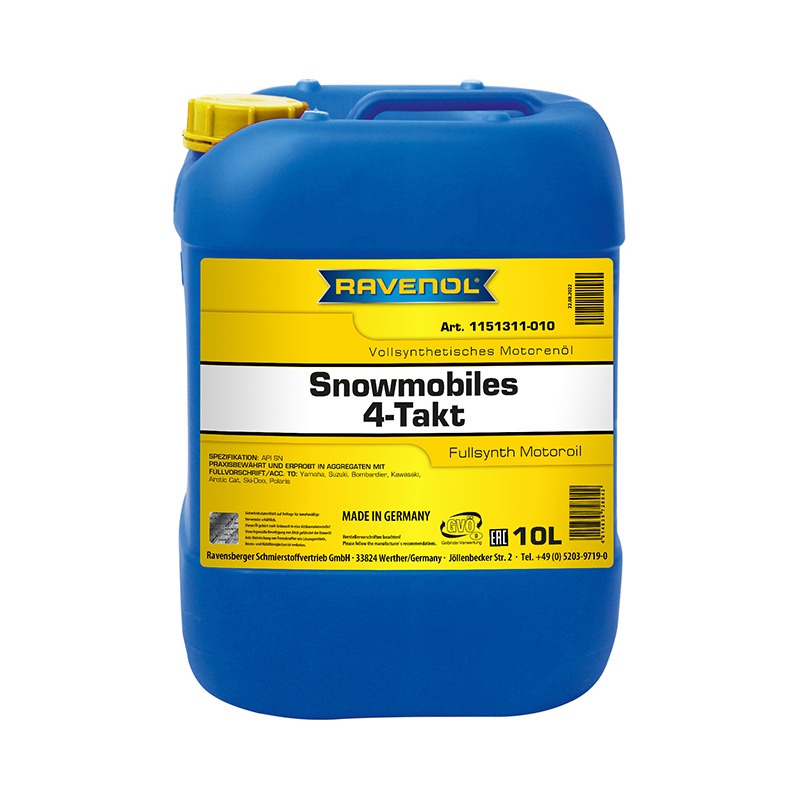 Масло для 4-Такт снегоходов RAVENOL Snowmobiles 4-Takt Fullsynth. (10л) фото 1
