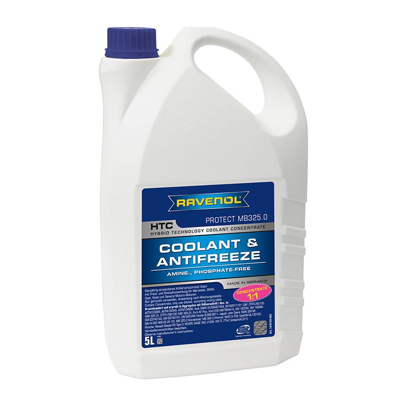 Антифриз концентрат синий RAVENOL HTC CONCENTRATE PROTECT MB 325.0 (5л) фото 1