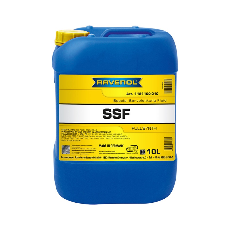 Жидкость для гидроусилителя RAVENOL SSF Spec. Servolenkung Fluid (10л) фото 1