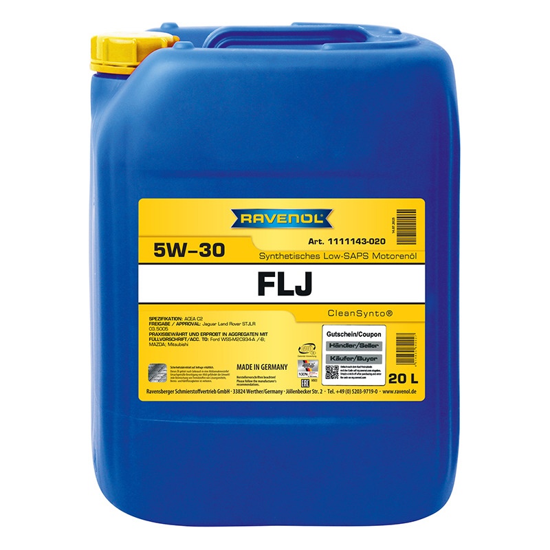 Моторное масло RAVENOL FLJ SAE 5W-30 (20л) фото 1