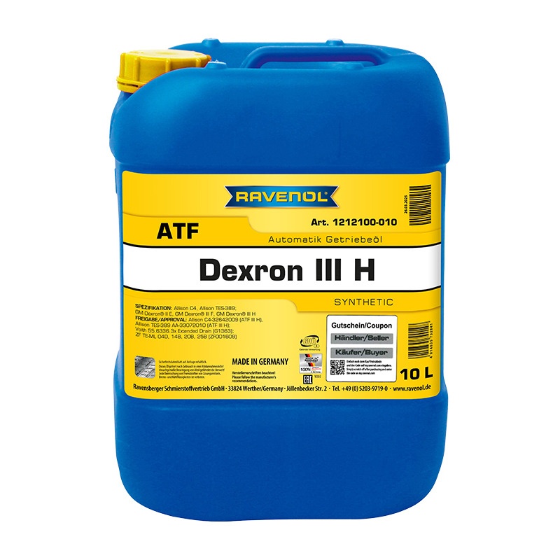 Трансмиссионное масло RAVENOL ATF Dexron III H (10л) фото 1