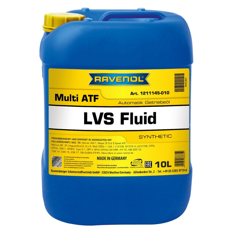 Трансмиссионное масло RAVENOL Multi ATF LVS Fluid (10л) фото 1