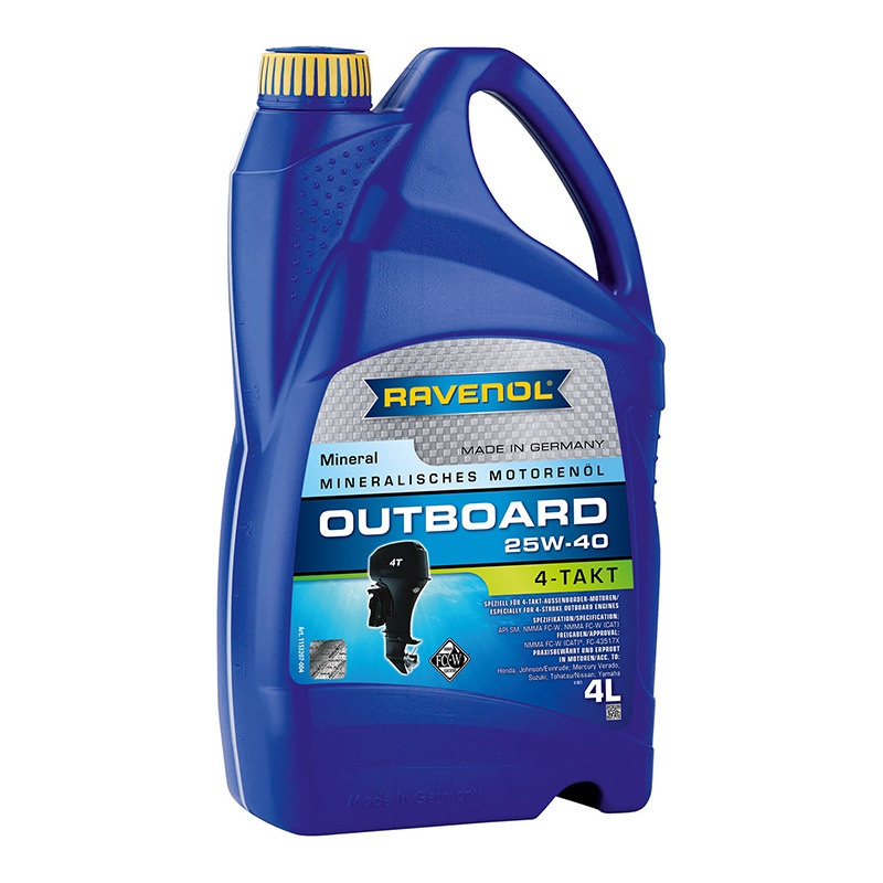 Моторное масло RAVENOL Outboardoel 4T SAE 25W-40 (4л) фото 1