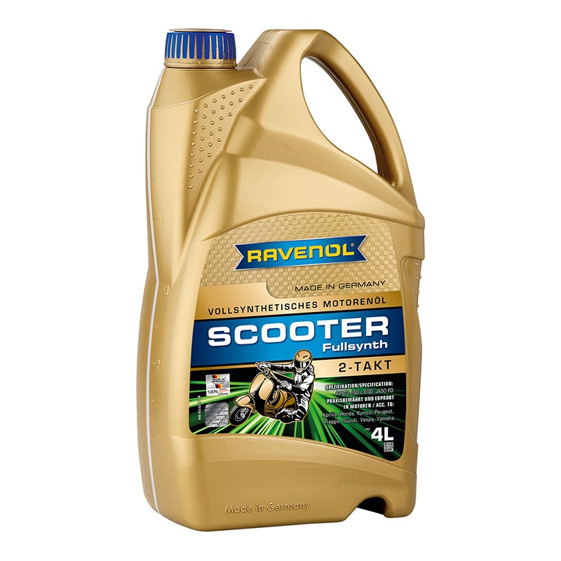 Моторное масло для 2-Такт скутеров RAVENOL Scooter 2-Takt Fullsynth (4л) фото 1