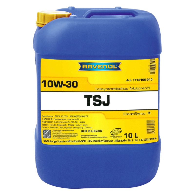 Моторное масло RAVENOL TSJ SAE 10W-30 (10л) фото 1
