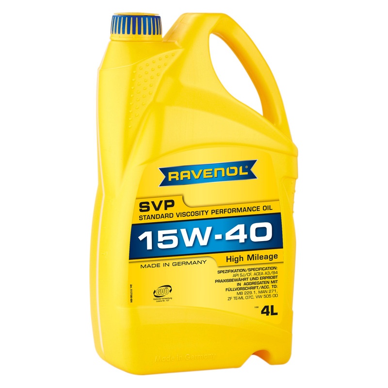 Моторное масло RAVENOL SVP Stand.Viscos.Perform.Oil SAE 15W-40 (4л) фото 1