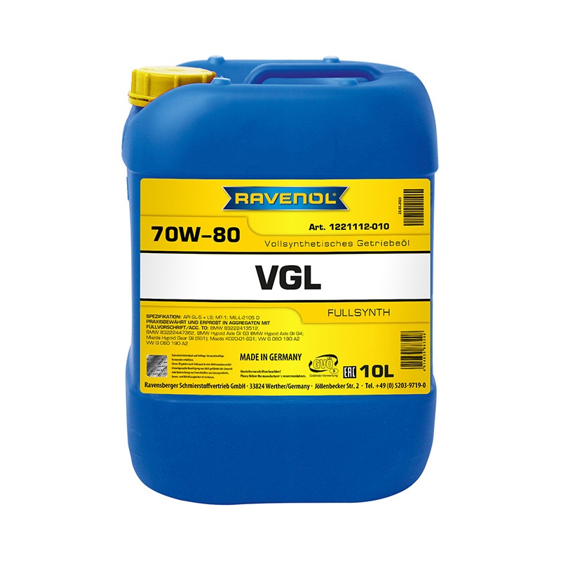 Трансмиссионное масло RAVENOL VGL SAE 70W-80 (10л) фото 1