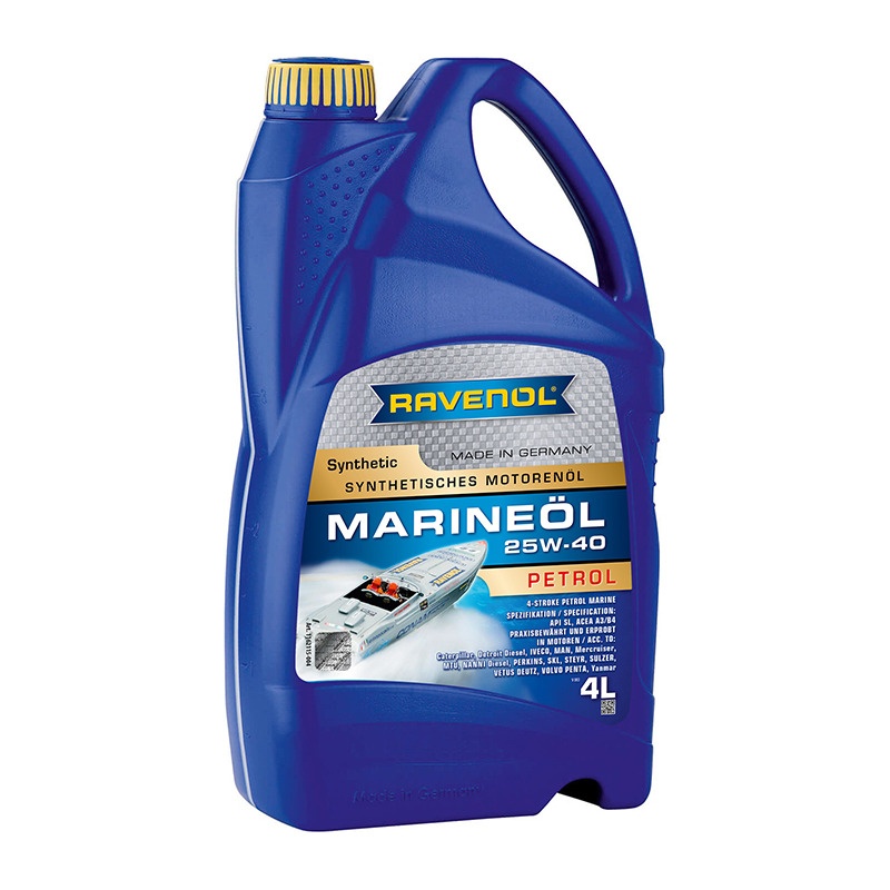Моторное масло RAVENOL Marineoil PETROL SAE 25W-40 synthetic (4л) фото 1