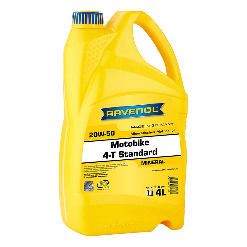 Моторное масло RAVENOL Motobike 4-T Standard SAE 20W-50 (4л) фото 1