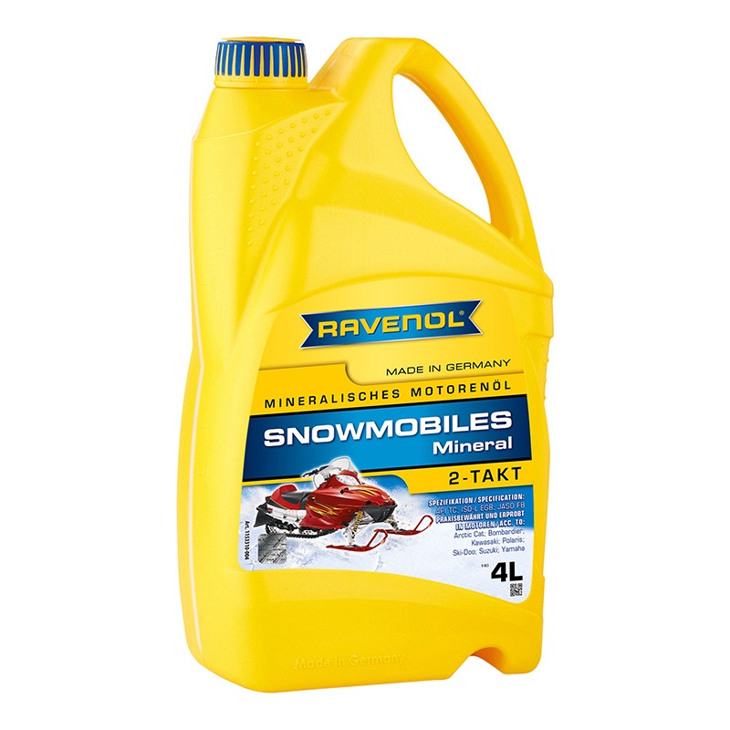 Масло для 2-Такт снегоходов RAVENOL Snowmobiles Mineral 2-Takt (4л) фото 1