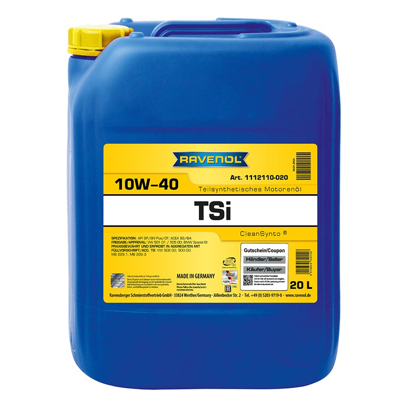 Моторное масло RAVENOL TSI SAE 10W-40 (20л) фото 1