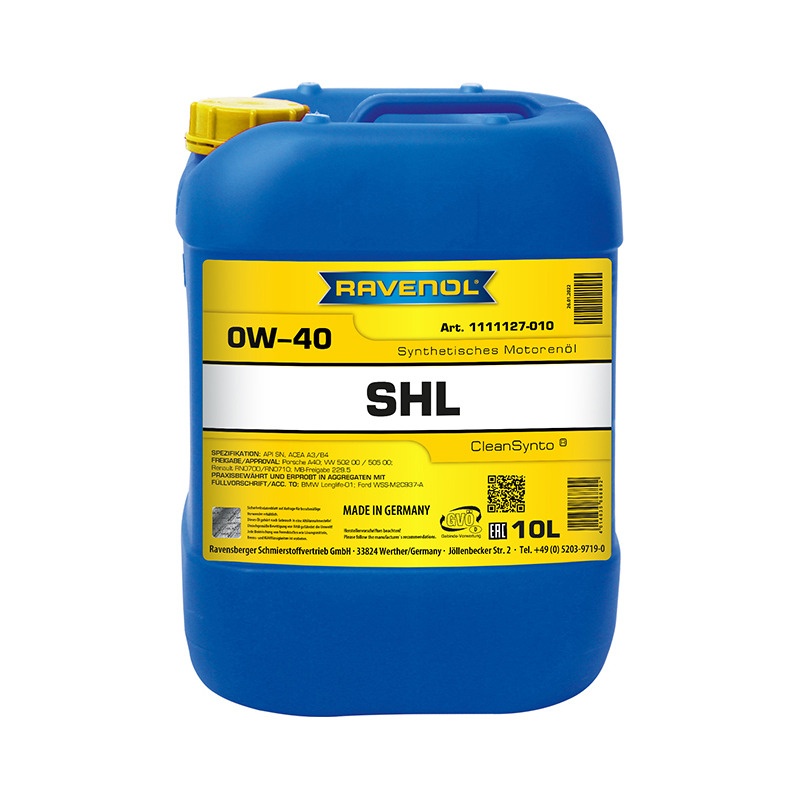 Моторное масло RAVENOL SHL SAE 0W-40 (10л) фото 1