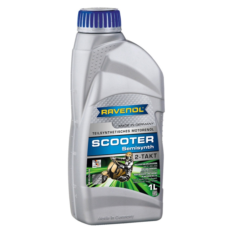 Моторное масло для 2-Такт скутеров RAVENOL Scooter 2-Takt Teilsynth (1л) фото 1