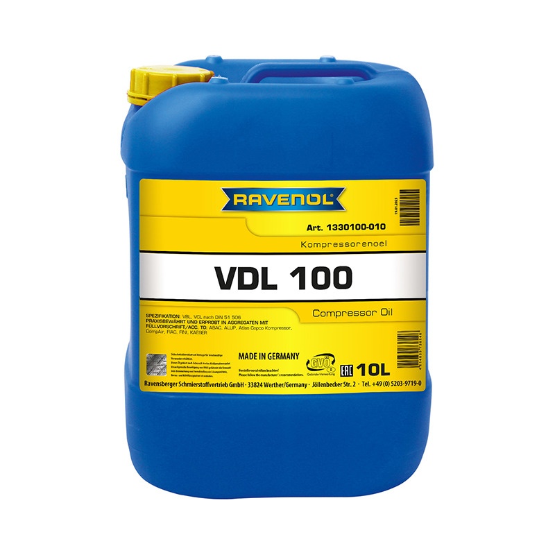 Компрессорное масло RAVENOL Kompressorenoel VDL 100 (10л) фото 1