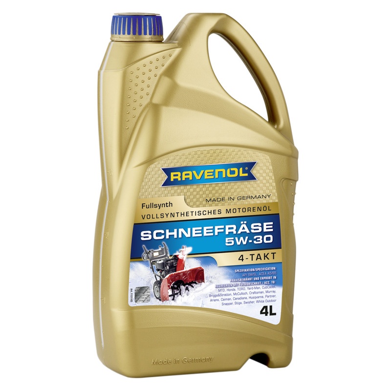 Масло для 4-Такт снегоуб.техники RAVENOL Schneefraese 4-Takt 5W-30 (4л) фото 1