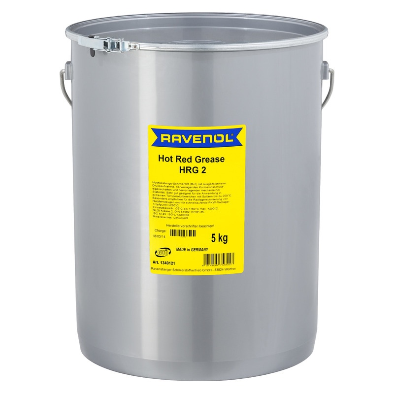 Смазка RAVENOL Hot Red Grease HRG 2 (5кг) фото 1